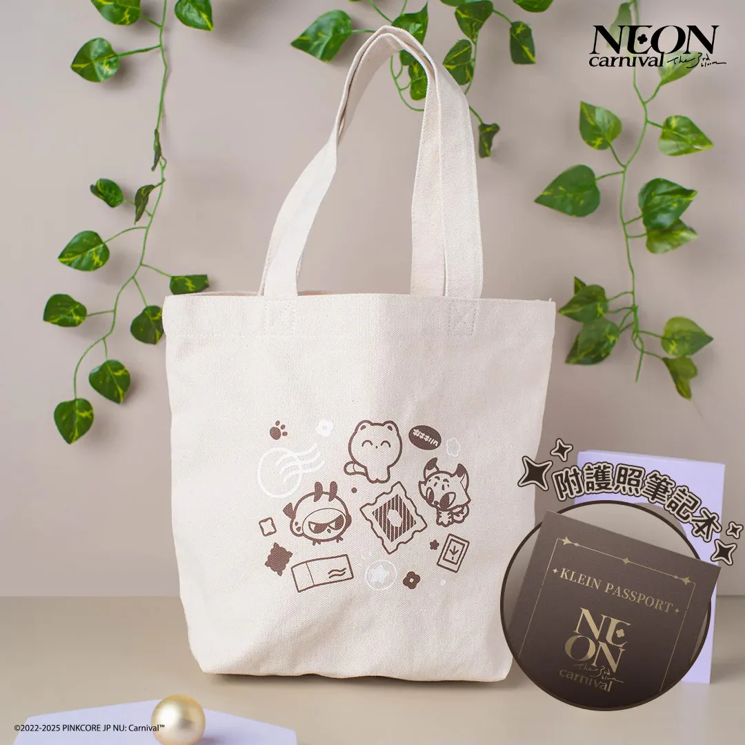 NU: Carnival Neon Carnival The 3rd Bloom Tote Bag & Klein Passport Notebook