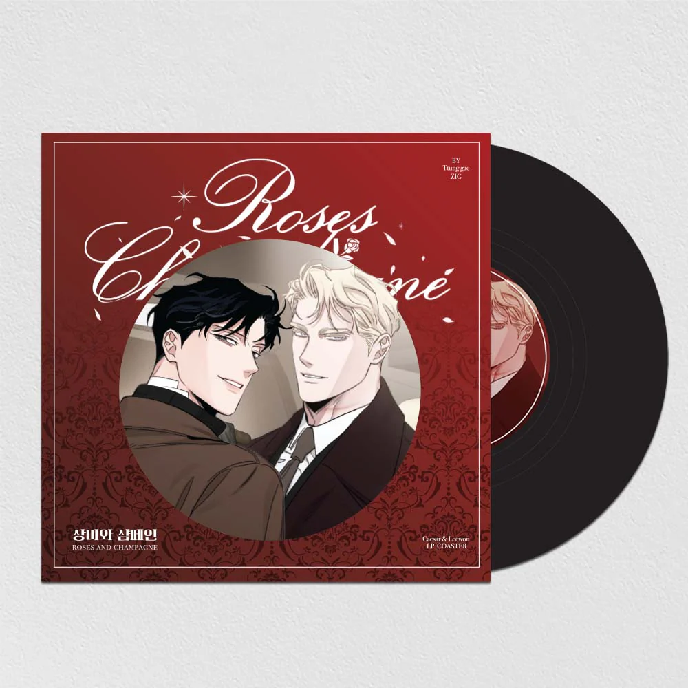 Roses and Champagne LP Coaster - Image 2