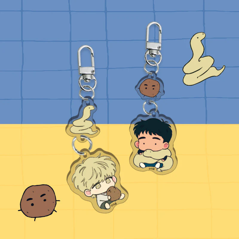 The Sacred Serpent's Seduction Dangle Acrylic Keychain