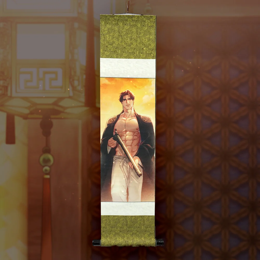 Toxin The Black Martial Emperor Royal Portrait Silk Scroll